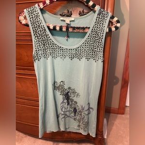 Indigo palms tank top size small